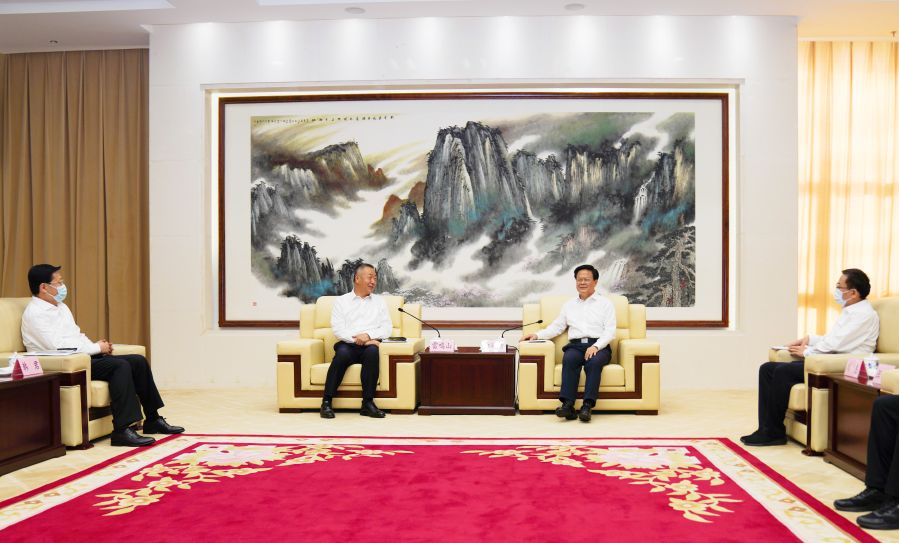 雷鳴山、韓君拜會(huì)安徽省委書(shū)記鄭柵潔
