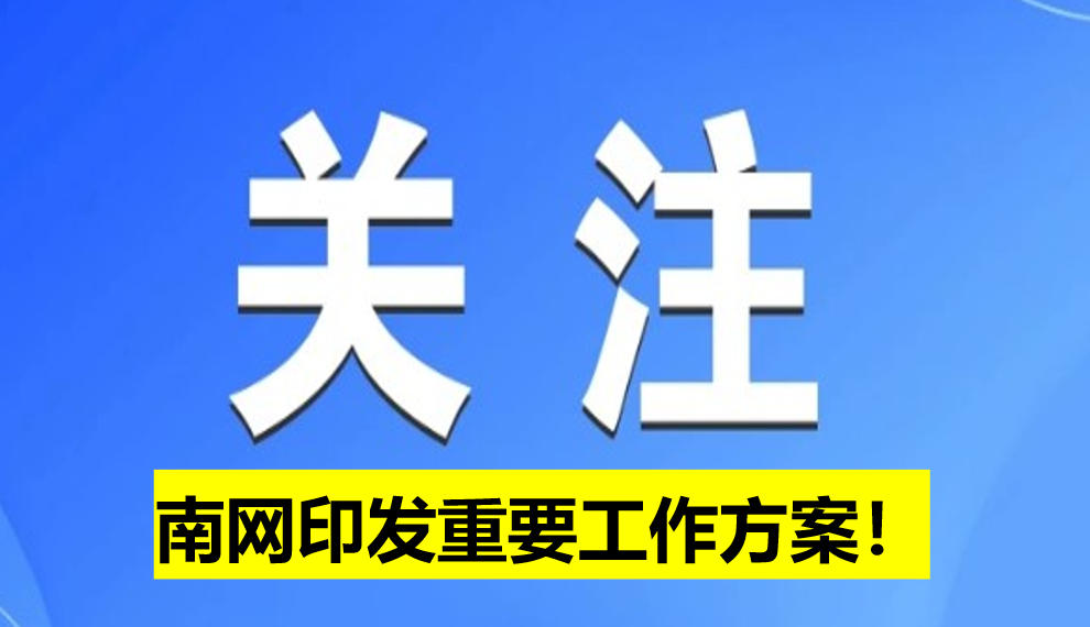南網(wǎng)印發(fā)重要工作方案！
